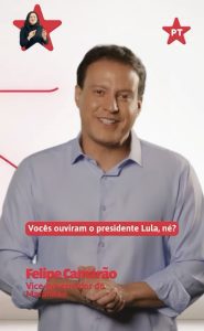 Felipe Camarão estrela propaganda do PT ao lado de Lula e reforça vínculo com projeto petista no Maranhão