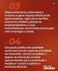 Felipe Camarão apresenta 13 diretrizes para o Plano de Governo e reforça projeto de um Maranhão mais justo e inclusivo