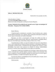 Eliziane cobra ação urgente do governo federal contra falta d’água em nove municípios do Maranhão